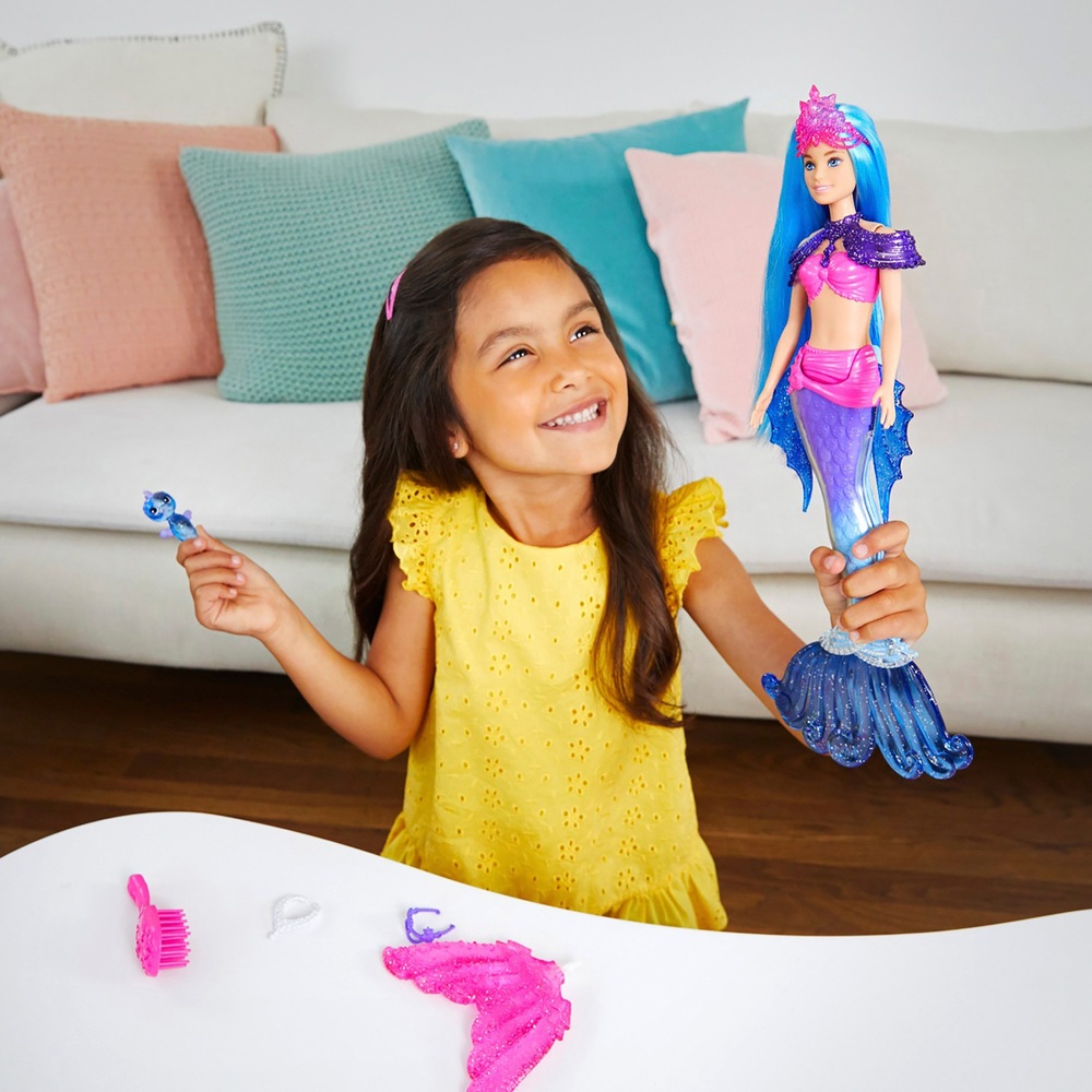 Barbie Mermaid Power Meerjungfrau Roberts Malibu Puppe | Smyths Toys Österreich blau/rosa