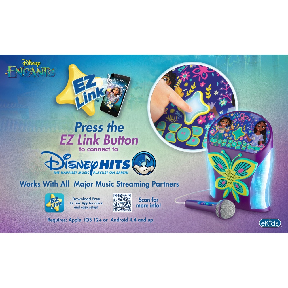 iHome Disney Encanto Bluetooth Karaoke Machine with EZ Link Technology