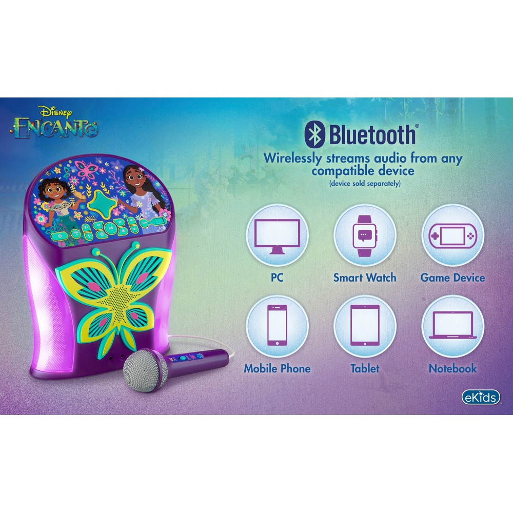 iHome Disney Encanto Bluetooth Karaoke Machine with EZ Link Technology