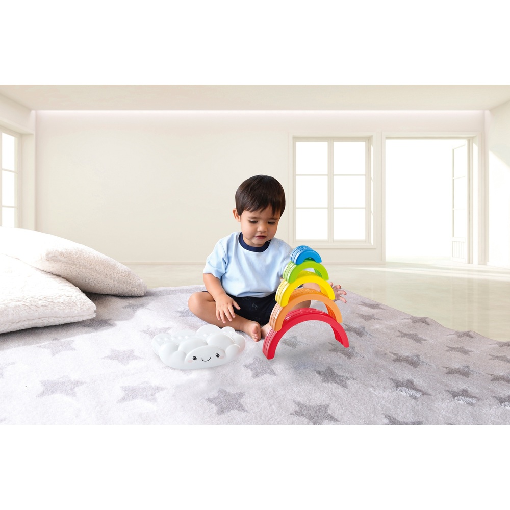 PlayGo Jouet Arc-en-Ciel, Jouet de Construction, empilage Arc-en-Ciel,  Nuages, stimule l'imagination, Jouets éducatifs pour Enfants 6 Mois