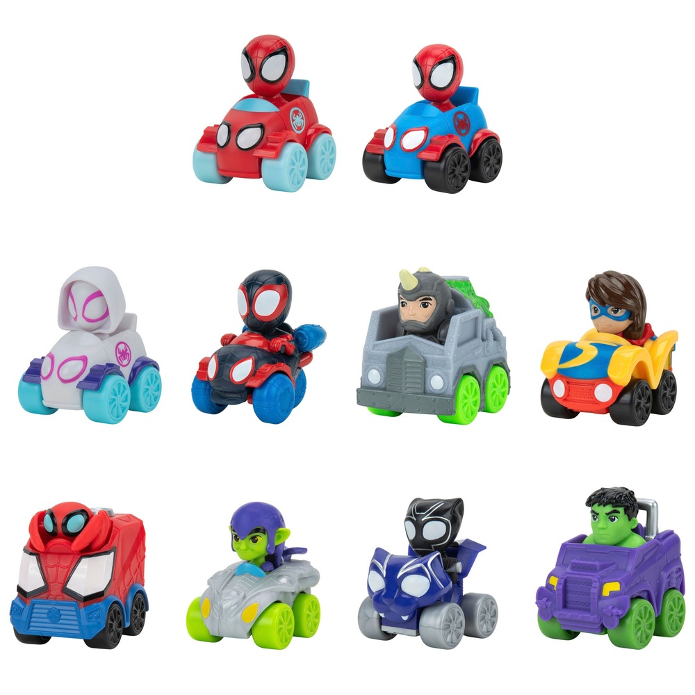 Marvel’s Spidey and His Amazing Friends Amazing Mini Vehicles 10-Pack ...