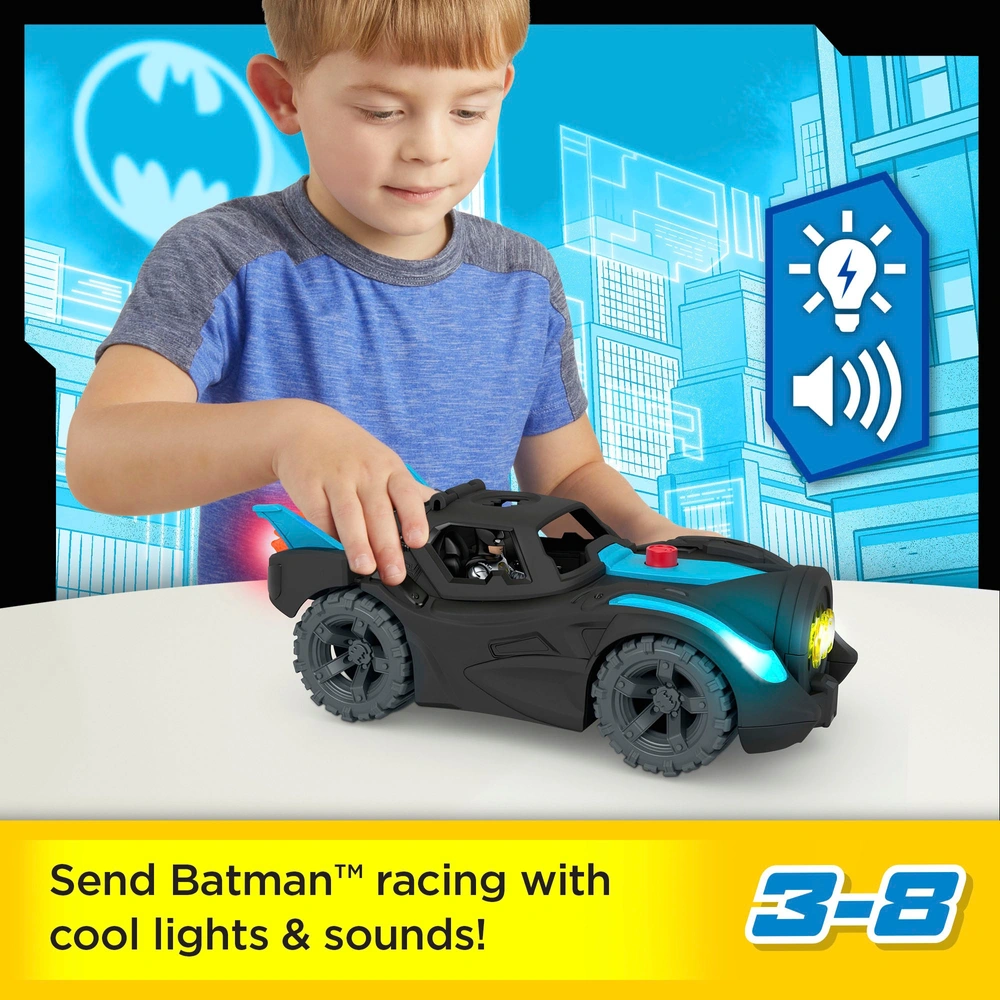 Fisher-Price Imaginext DC Super Friends Lights Sounds Batmobile