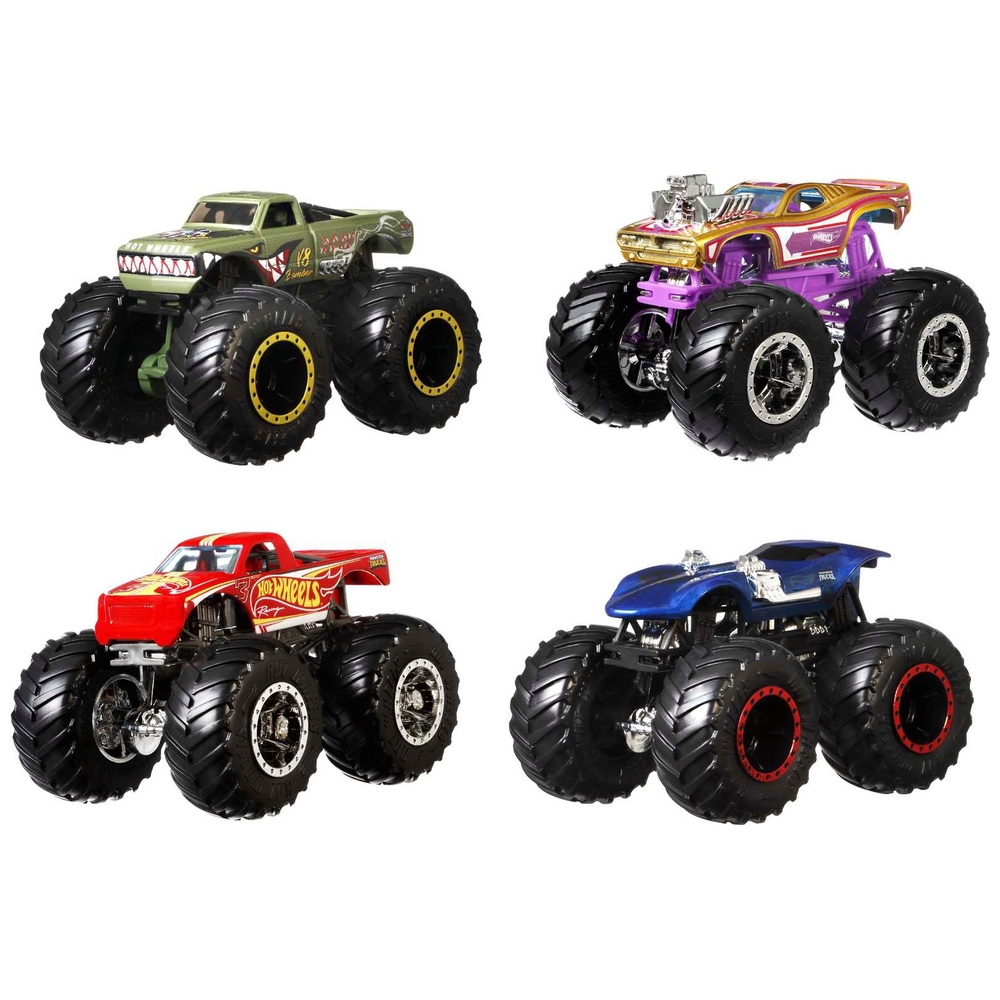 Hot Wheels Monster Truck Coches De Juguetes Duetos De Demolición 1:64 ...