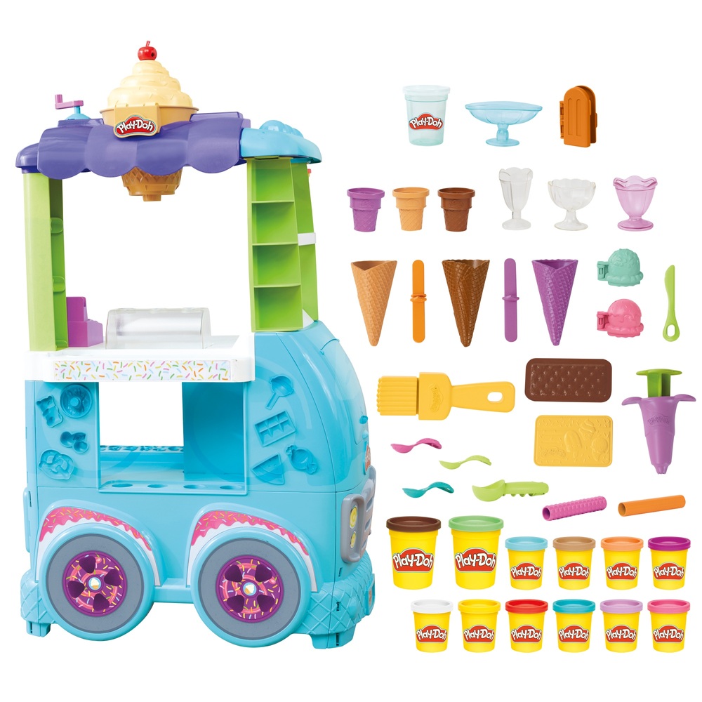 Play-Doh grote ijscowagen kinderen met ijsmachine als speelwereld | Toys Nederland