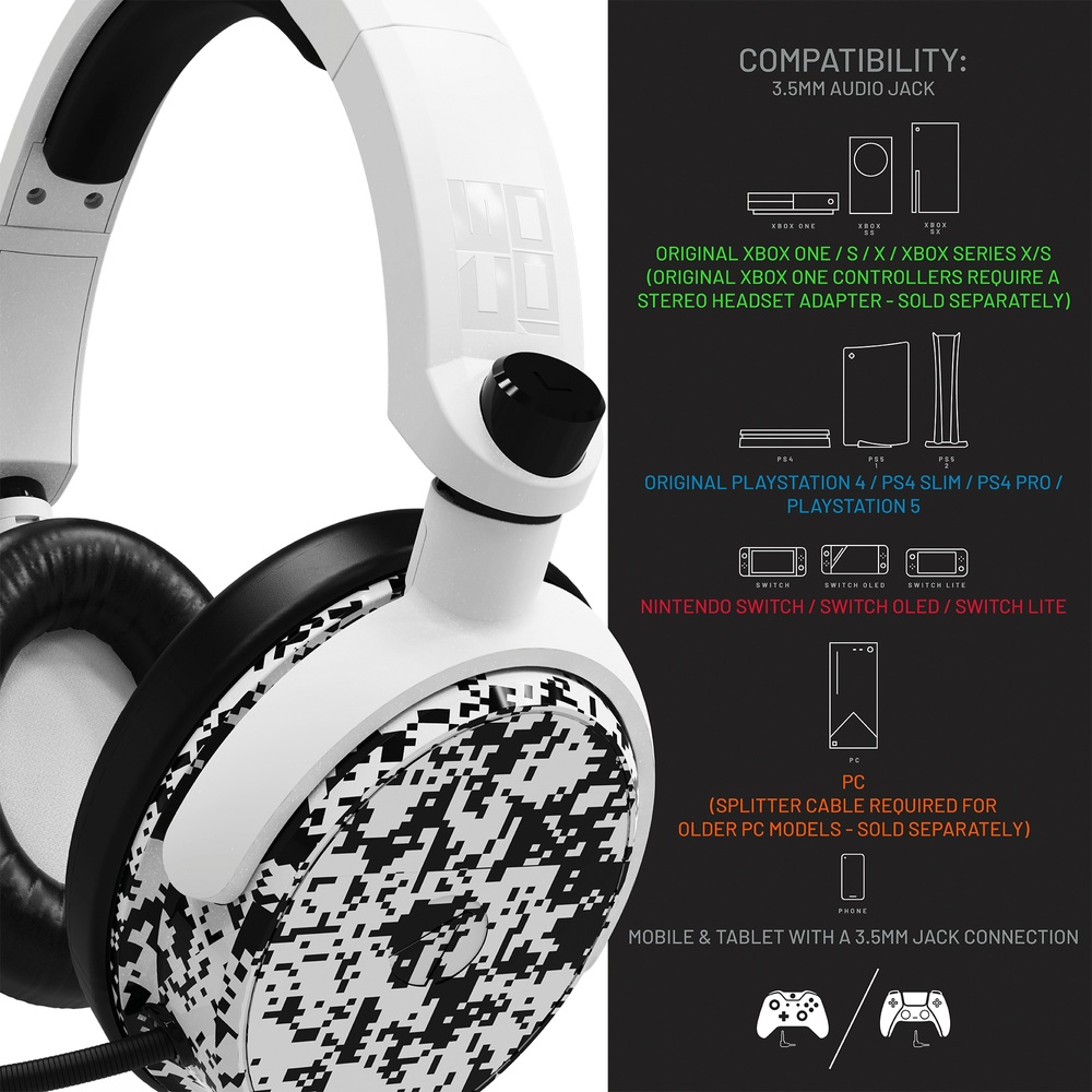 Gaming | - PC Mobile Xbox, Arctic Smyths Digital Toys Switch, Stealth Camo PS4/PS5, C6-100 for White UK & Headset