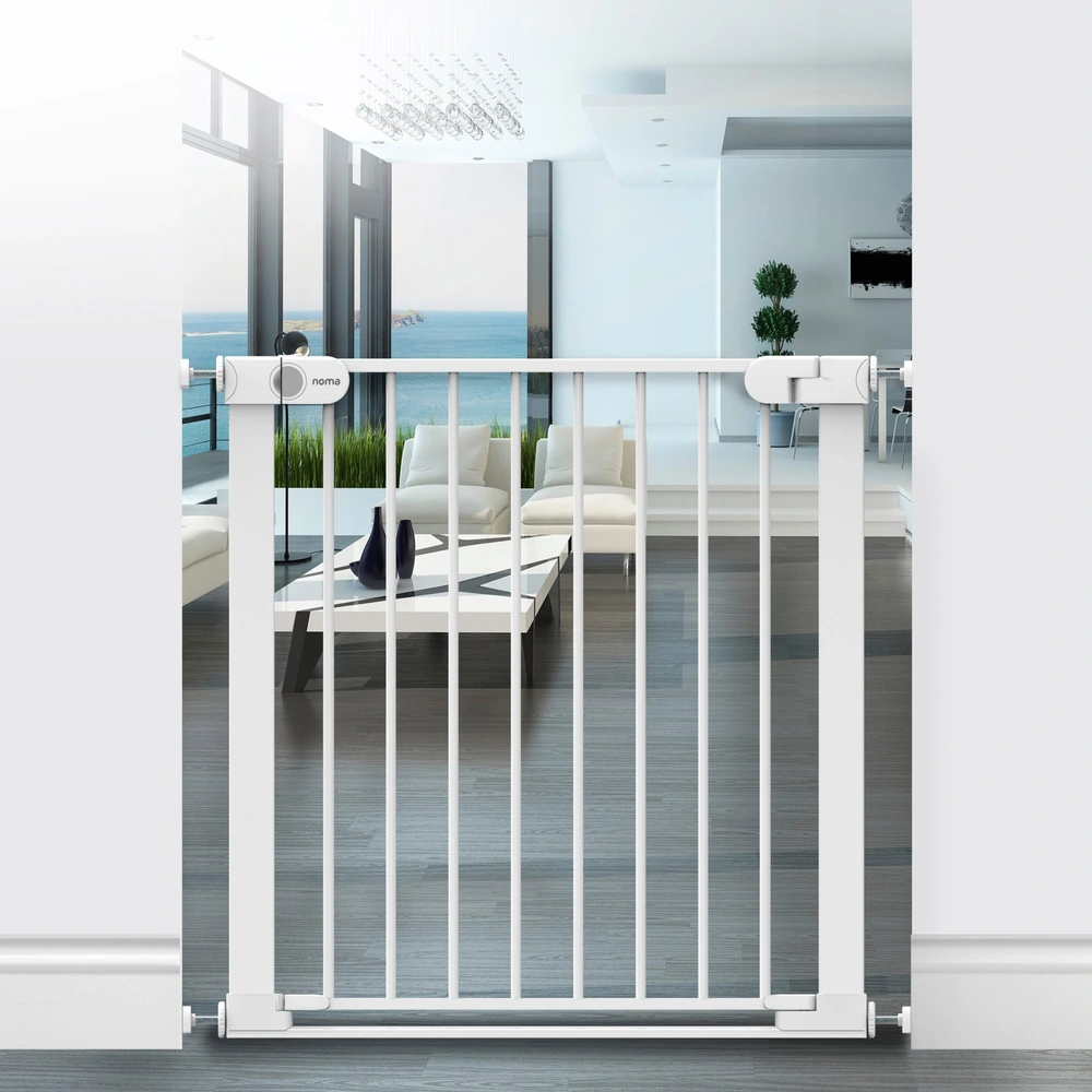 Noma Flat Step Pressure Fit Stair Gate White Smyths Toys UK