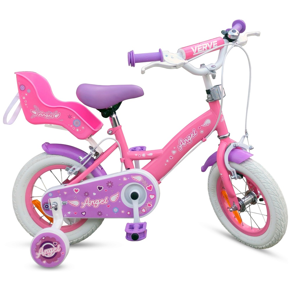Vélo 12 Fille Pink Bloom pour enfant de 3 à 5 ans avec