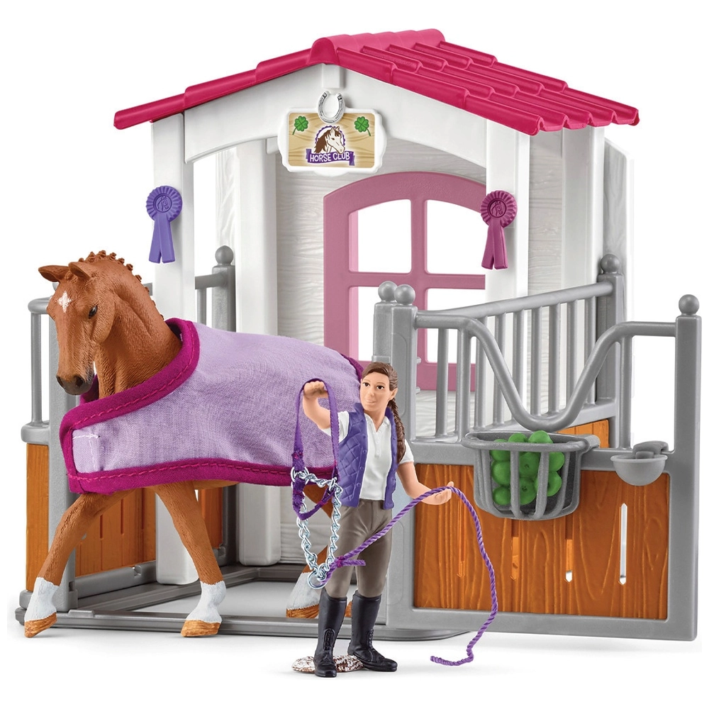 Schleich Horse Club – Station De Lavage 11 Pièces – Cheval Hanovre, Cavalier Et Accessoires – Détails Réalistes – Dès 3 Ans
