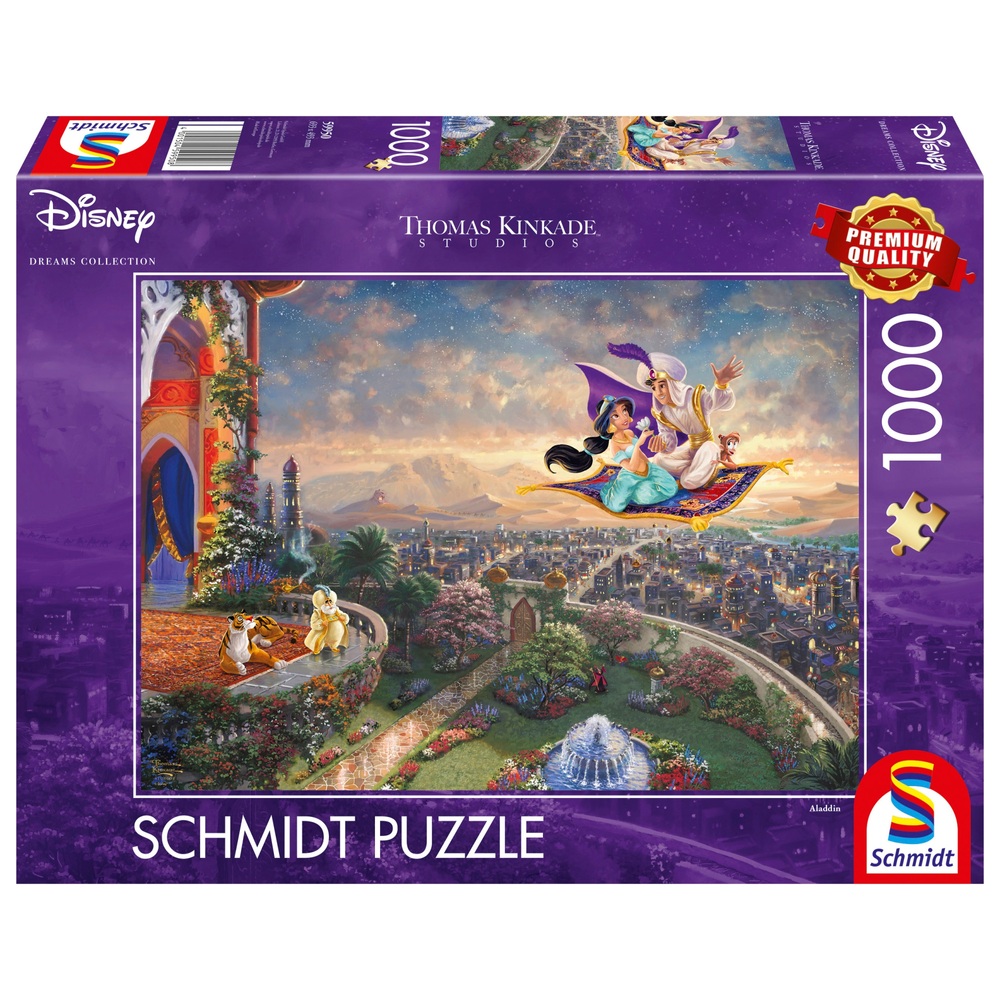calcium Geestelijk steek Schmidt puzzel Kinkade Disney Aladdin 1000 stukjes | Smyths Toys Nederland