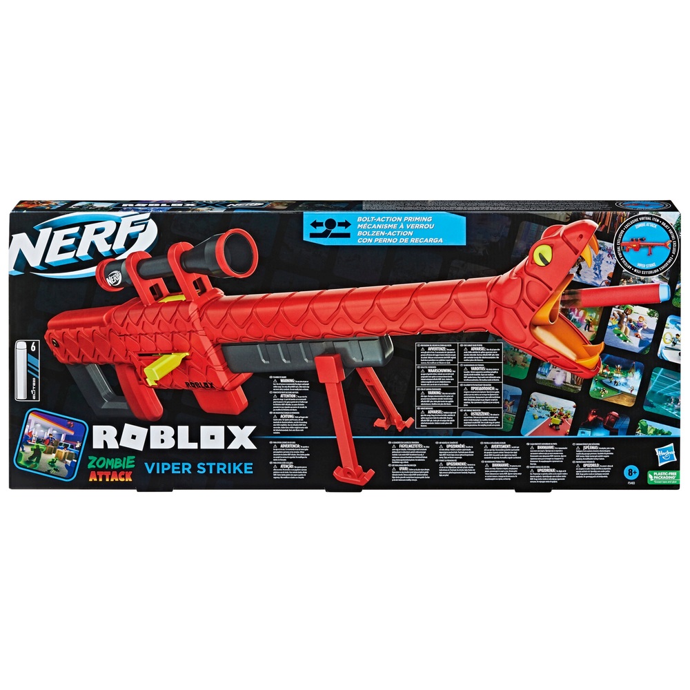 NERF Roblox MM2: Dartbringer Dart Blaster with Internal 3-Dart Clip -  Smyths Toys 