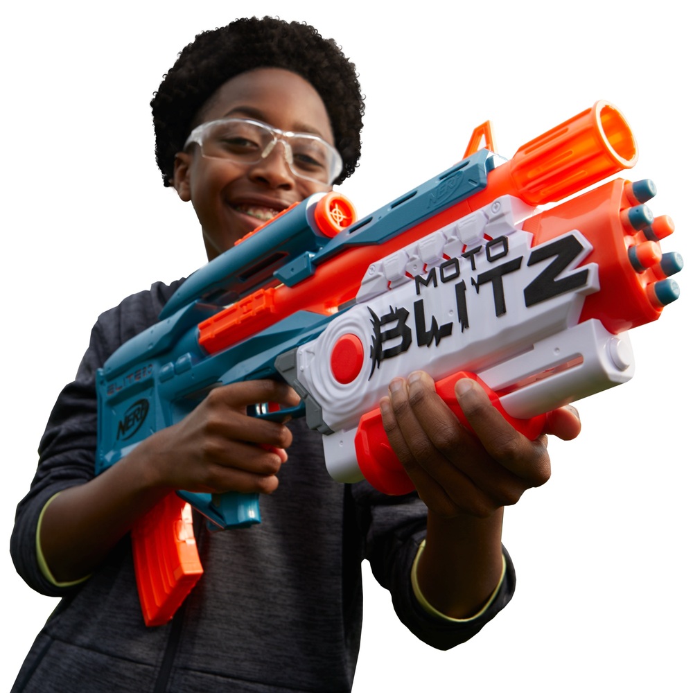 Nerf Elite 2.0 Motoblitz - 22 fléchettes incluses - Viseur intégré