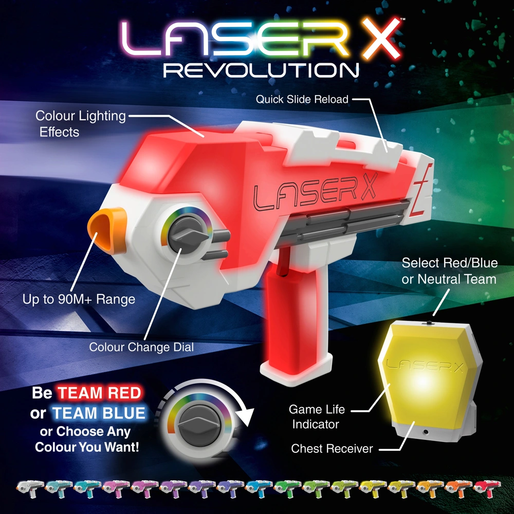 Laser X Revolution LaserTag 2er Blaster Set mit Brust Receiver