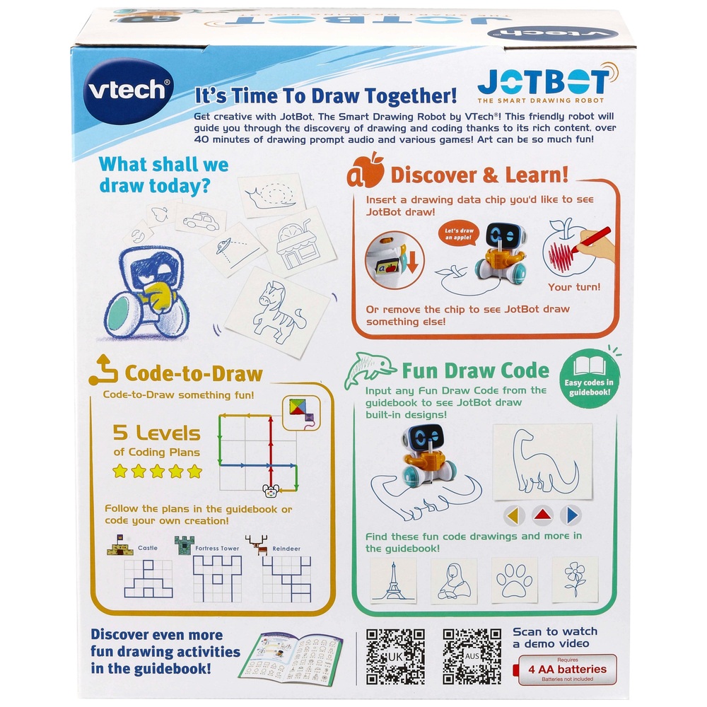  VTech JotBot Drawing & Coding Robot, Kids Learning STEM Toy