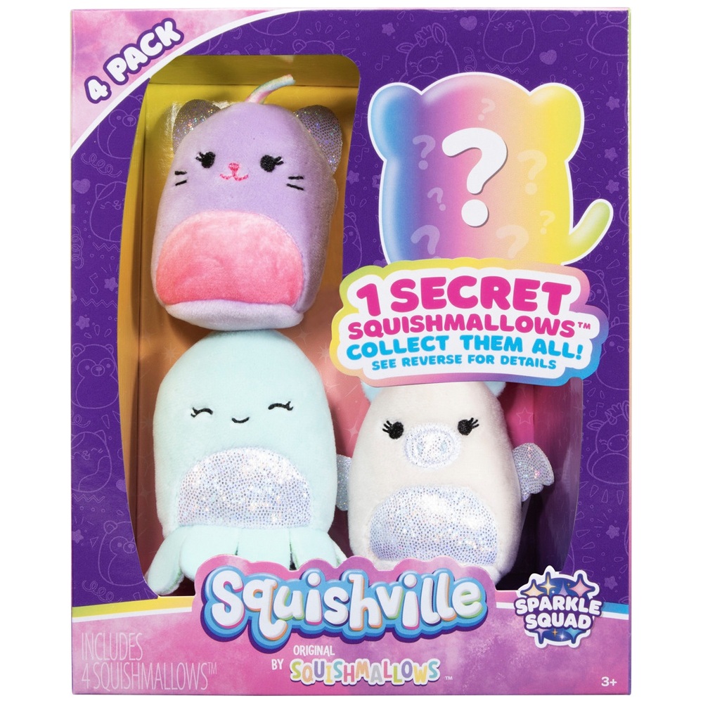 Squishville Squishmallows 4er Pack Sparkle Squad 5 Cm | Smyths Toys Schweiz