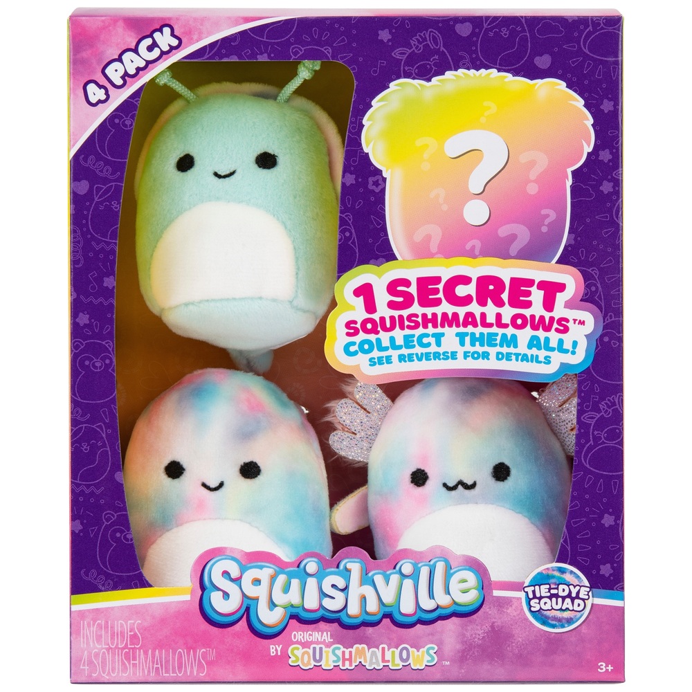 Squishville 5cm Squishmallows TieDye Squad 4Pack Smyths Toys UK