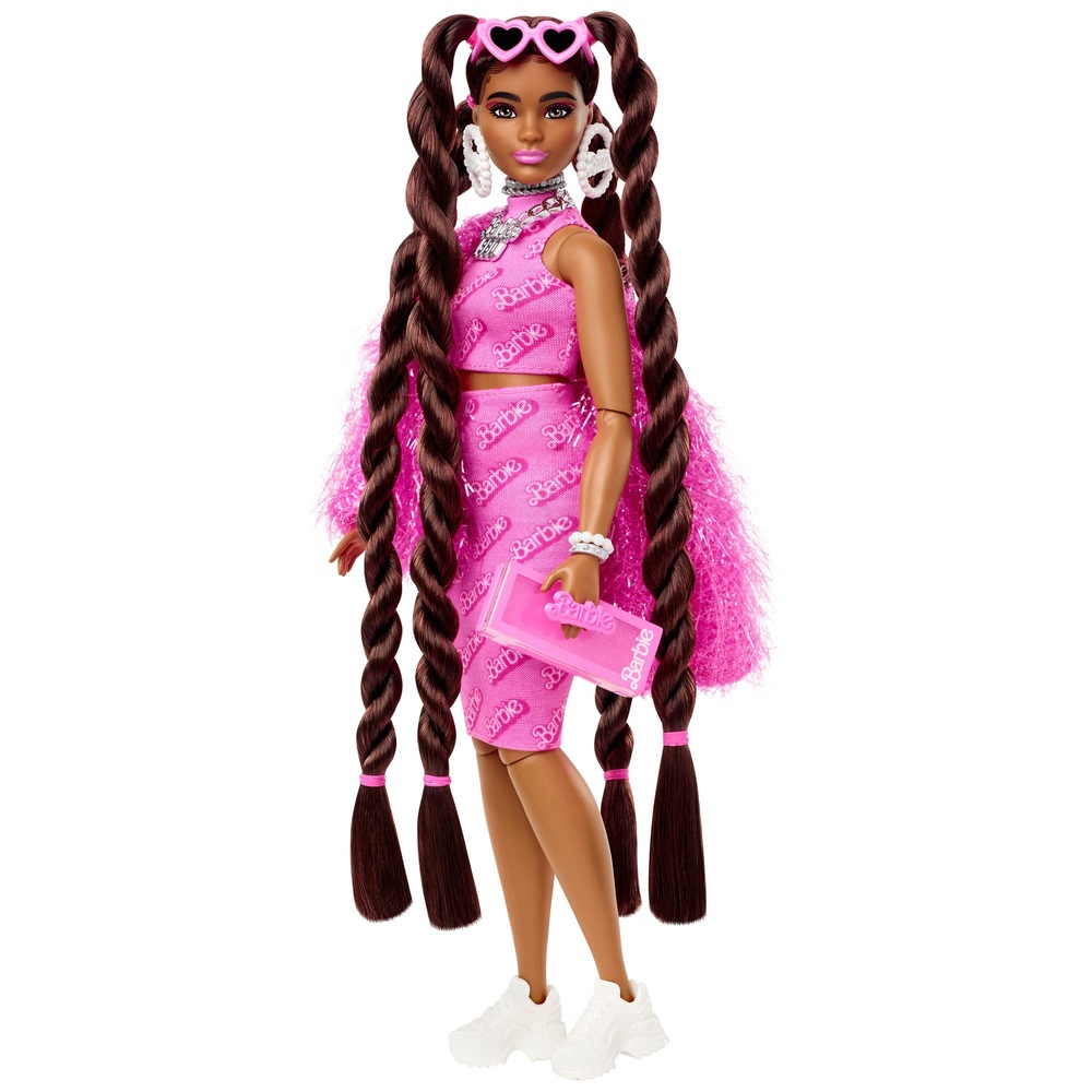 Barbie Extra Doll 14 in Retro Logo Print | Smyths Toys UK