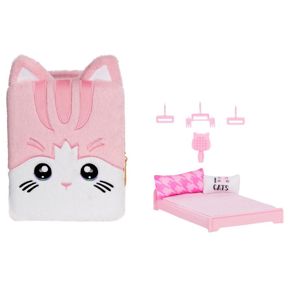 Voiture Peluche Na Na Na Surprise Cabriolet Rose - Pour Poupées Mannequin, Détails Chat, Dès 3 Ans