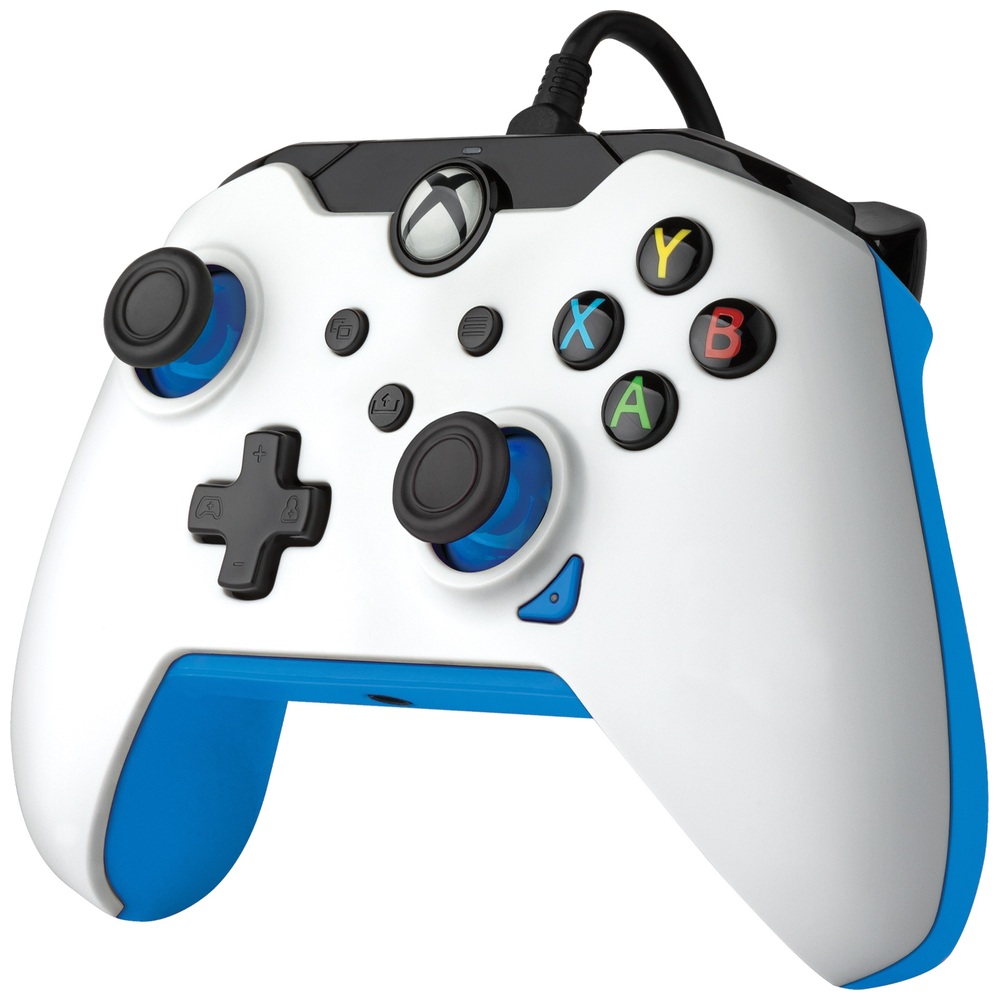 PDP Gaming Xbox Wired Controller Ion White (1 Month Ultimate Game