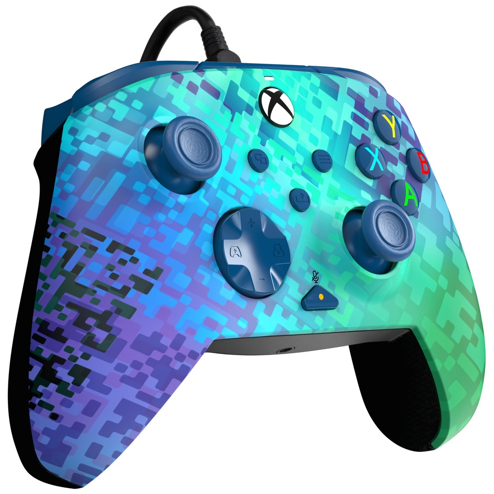 PDP Gaming Rematch Xbox Wired Controller - Glitch Green | Smyths Toys UK