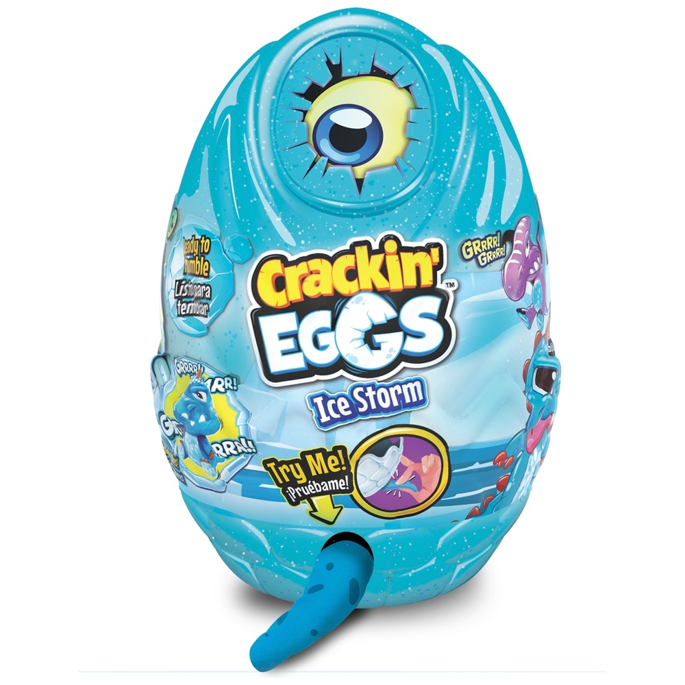 Crackin' Eggs Ice DinoEi mit Plüschfigur FrosTrex eisblau mit Sound