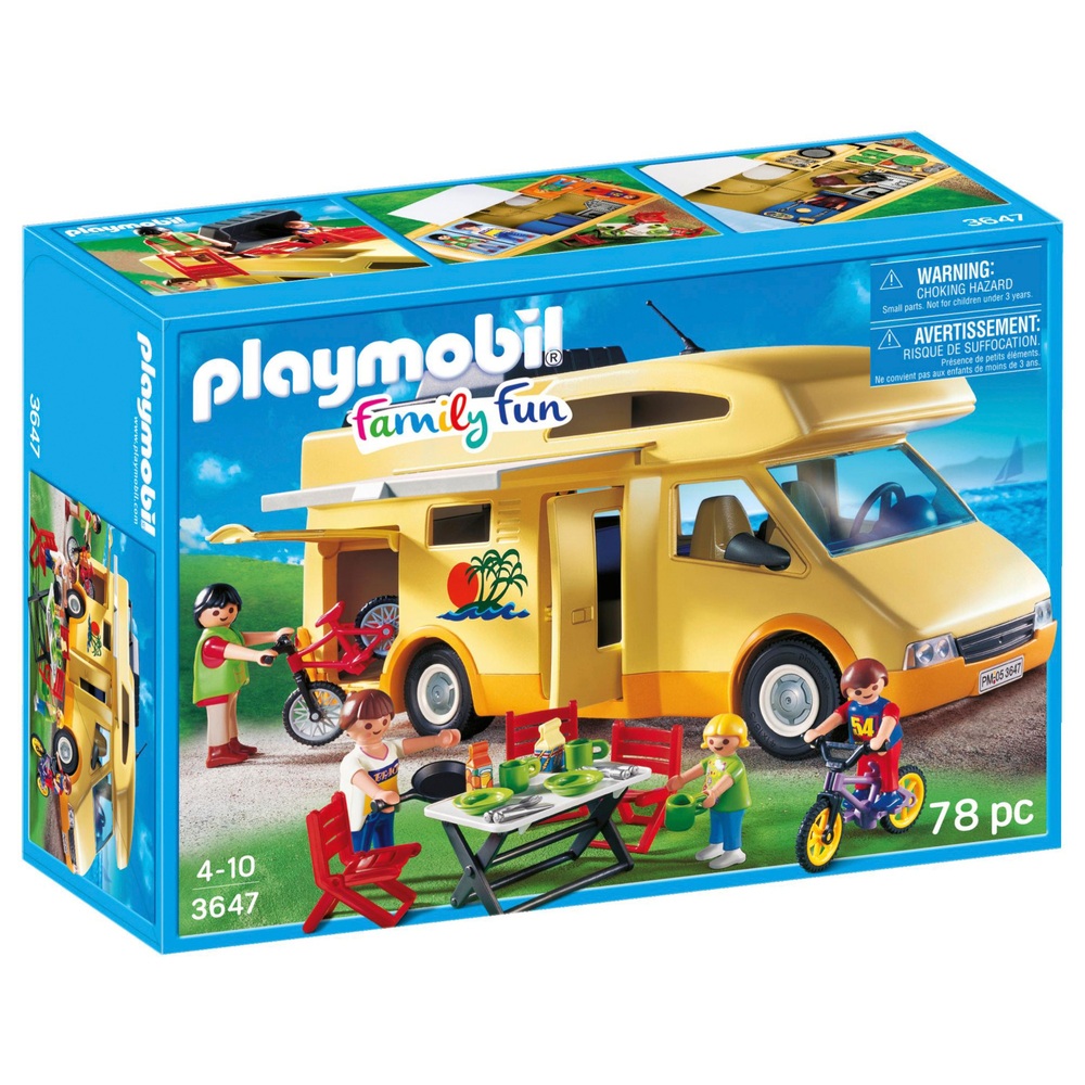 mini shilling område Playmobil 3647 Family Camper Van | Smyths Toys UK