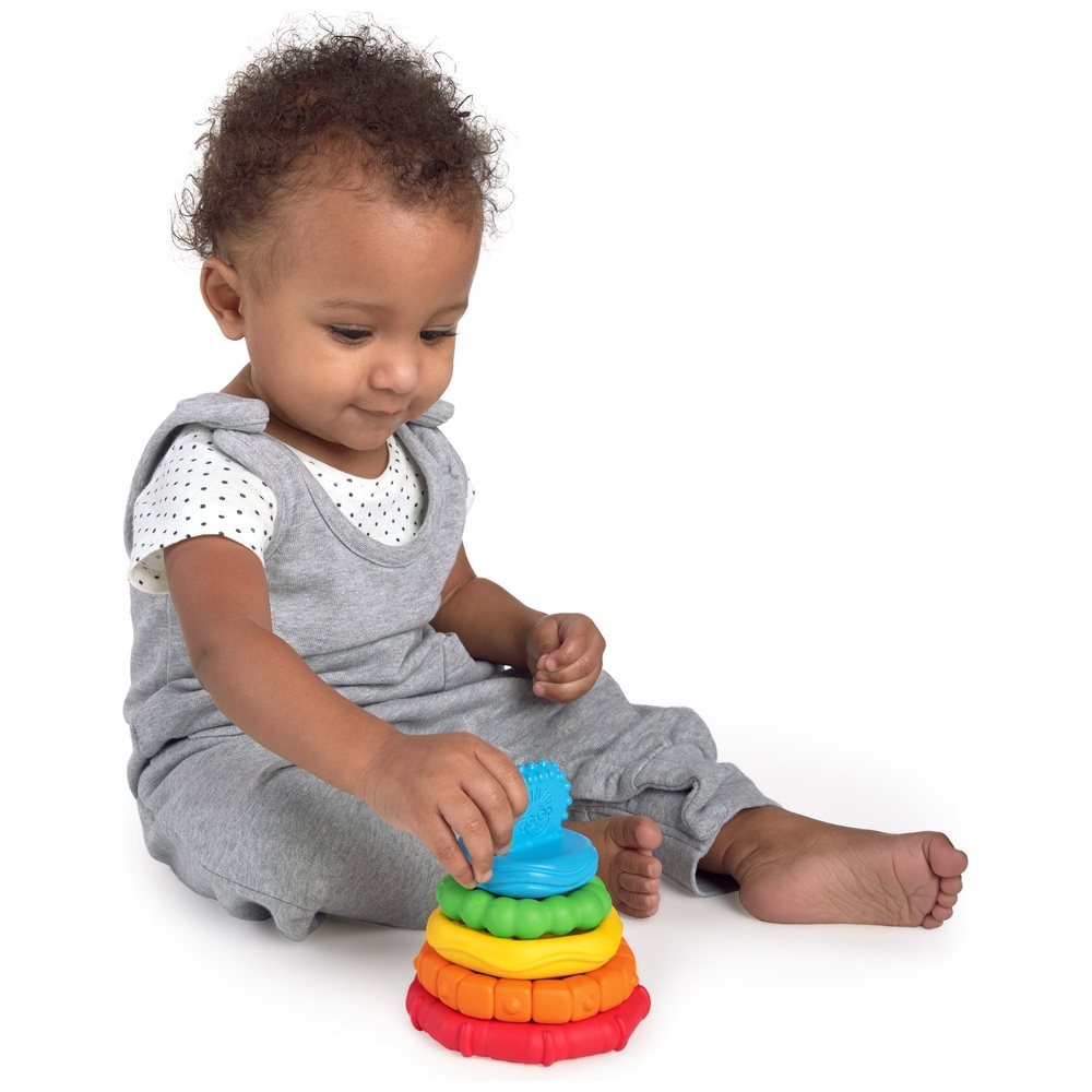 Baby Einstein Stack & Teethe Multi-Textured Teether | Smyths Toys UK