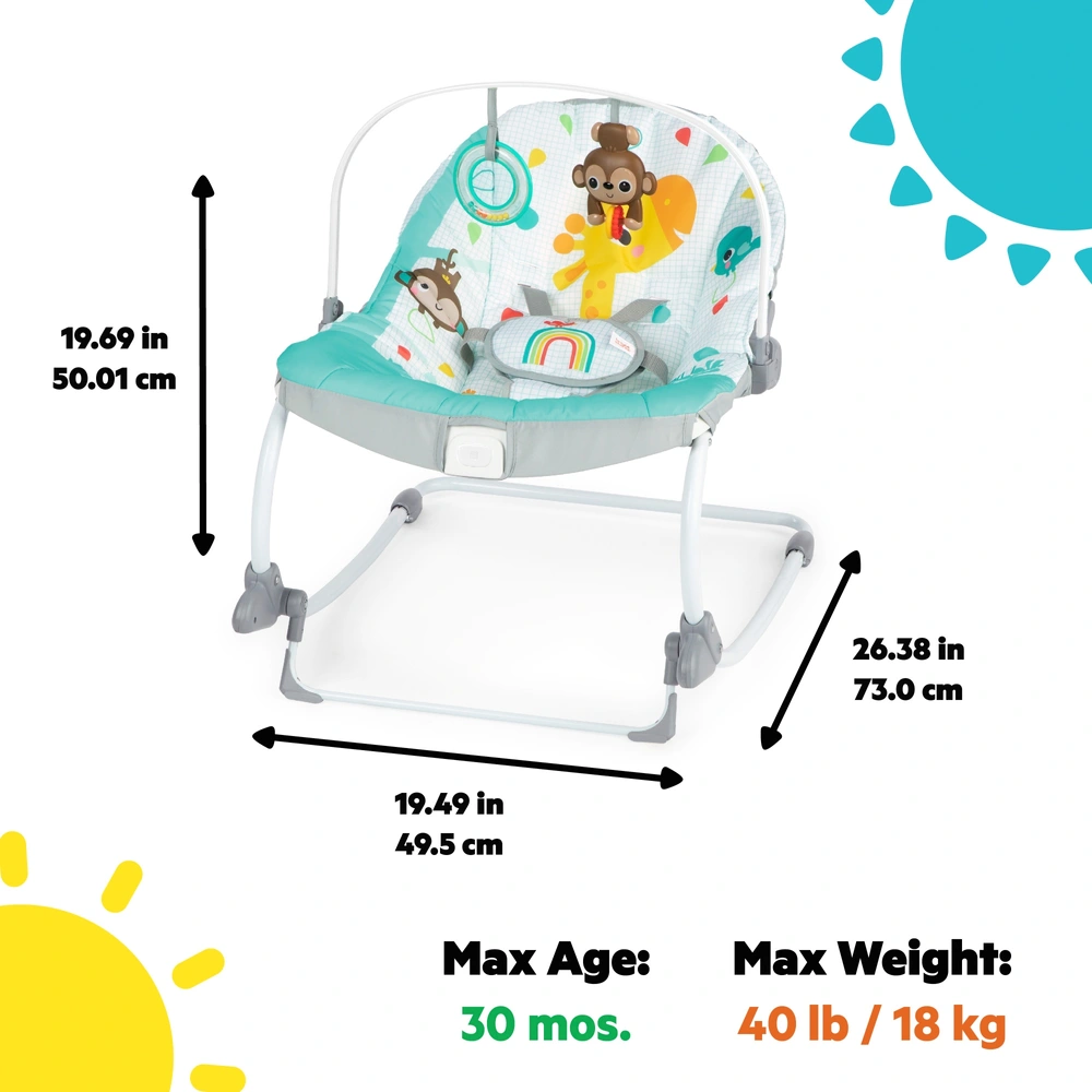 Bright Starts Baby to Toddler Rocker Wild Vibes Smyths Toys UK