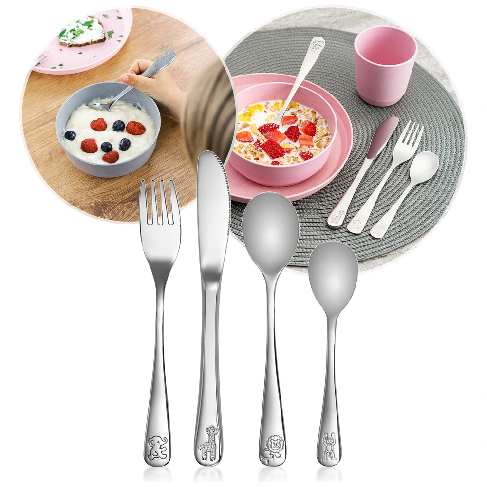 Regerly Kinderbesteck 4-teilig - Edelstahl Set Ab 3 Jahre