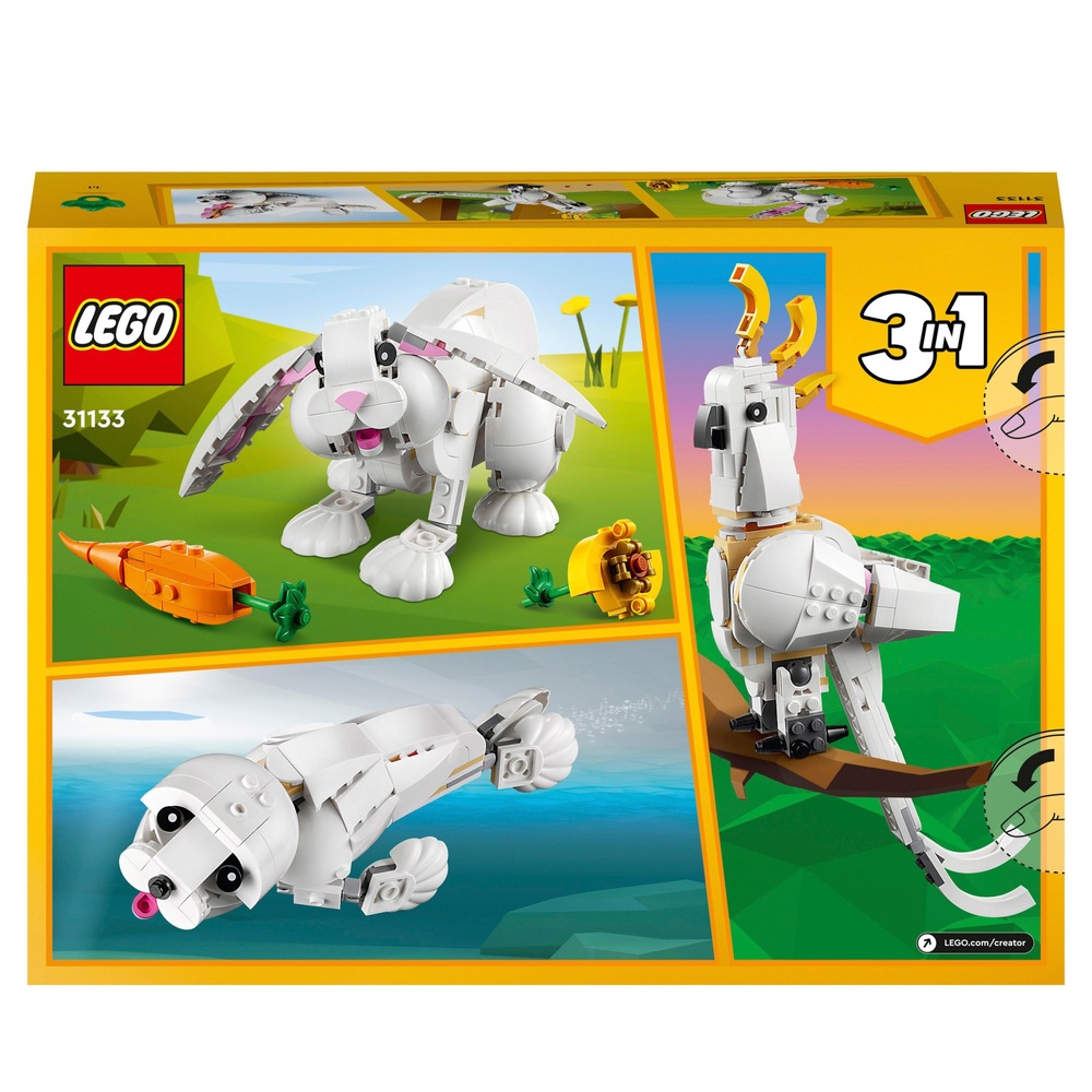 LEGO Creator Le lapin blanc 31133 Ensemble de jeu de construction 3en1 (258  pièces)