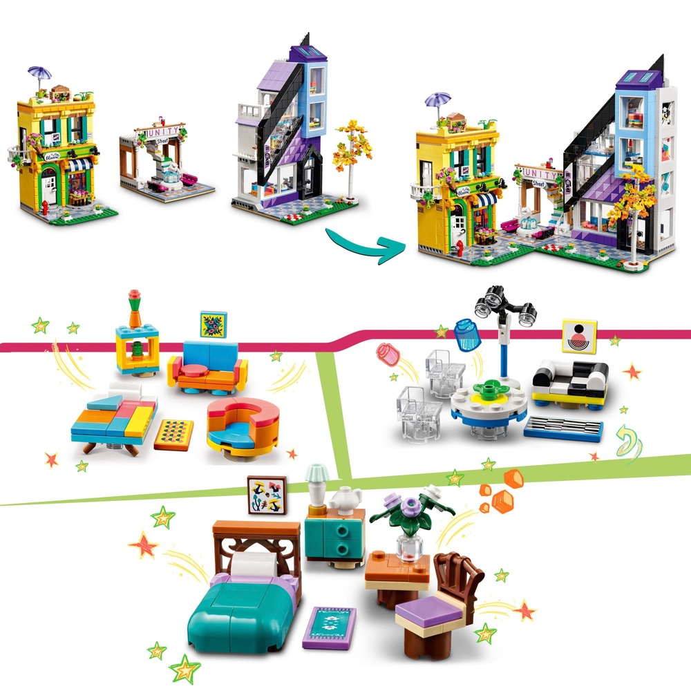 LEGO Friends 41732 Downtown Flower and Design Stores Set Smyths Toys UK