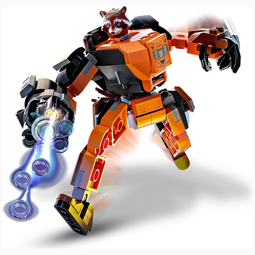 LEGO 76243 Marvel Rocket Mech Armour Superhero Action Figure | Smyths ...