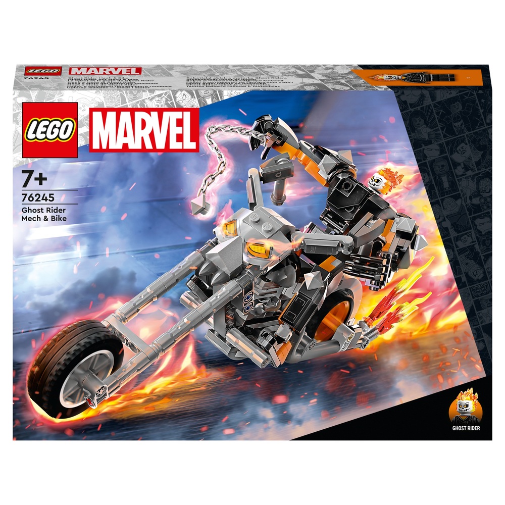 LEGO Marvel Ghost Rider Mech Bike 76245 Buildable Motorbike Toy With ...