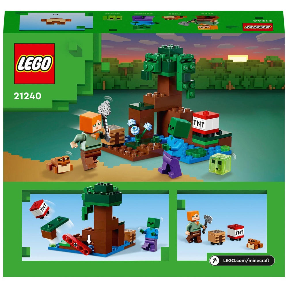 100% Original]LEGO Minecraft 21240 Die Sumpf Abenteuer Spielzeug