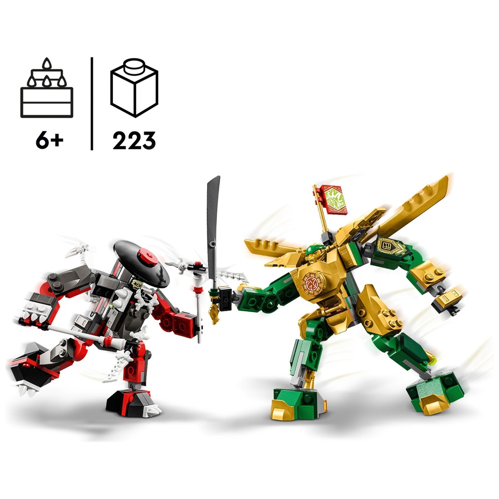 LEGO NINJAGO 71781 Lloyd’s Mech Battle EVO Action Figure Set | Smyths ...