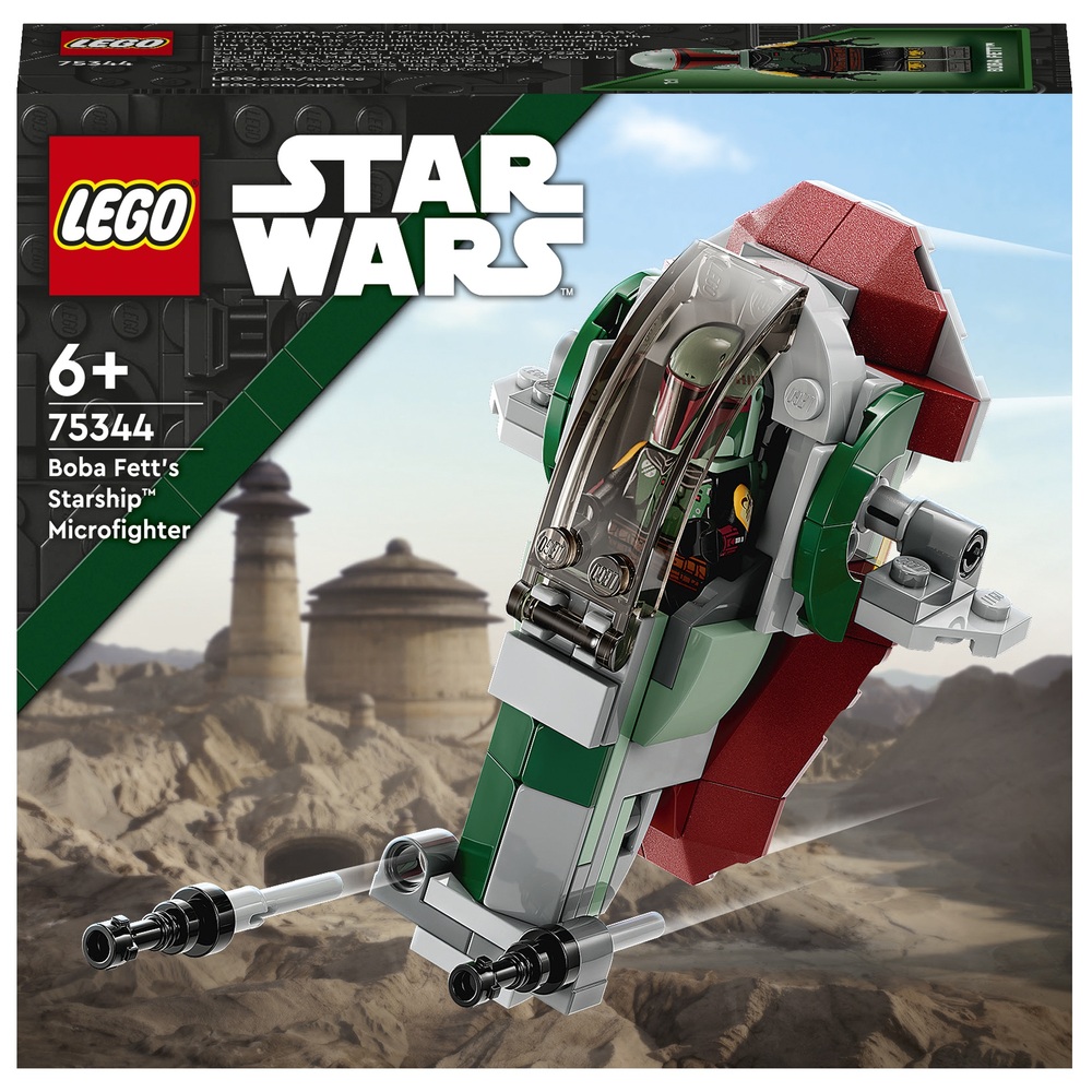 Lego Boba Fett Ship LEGO Star Wars 75344 Boba Fett's Starship Microfighter Set | Smyths Toys UK