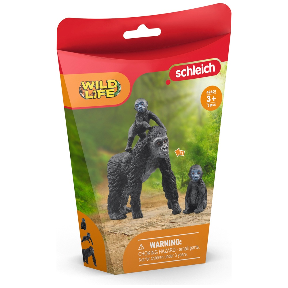 Schleich Wild Life 42601 Flachland Gorilla Familie Set | Smyths Toys ...