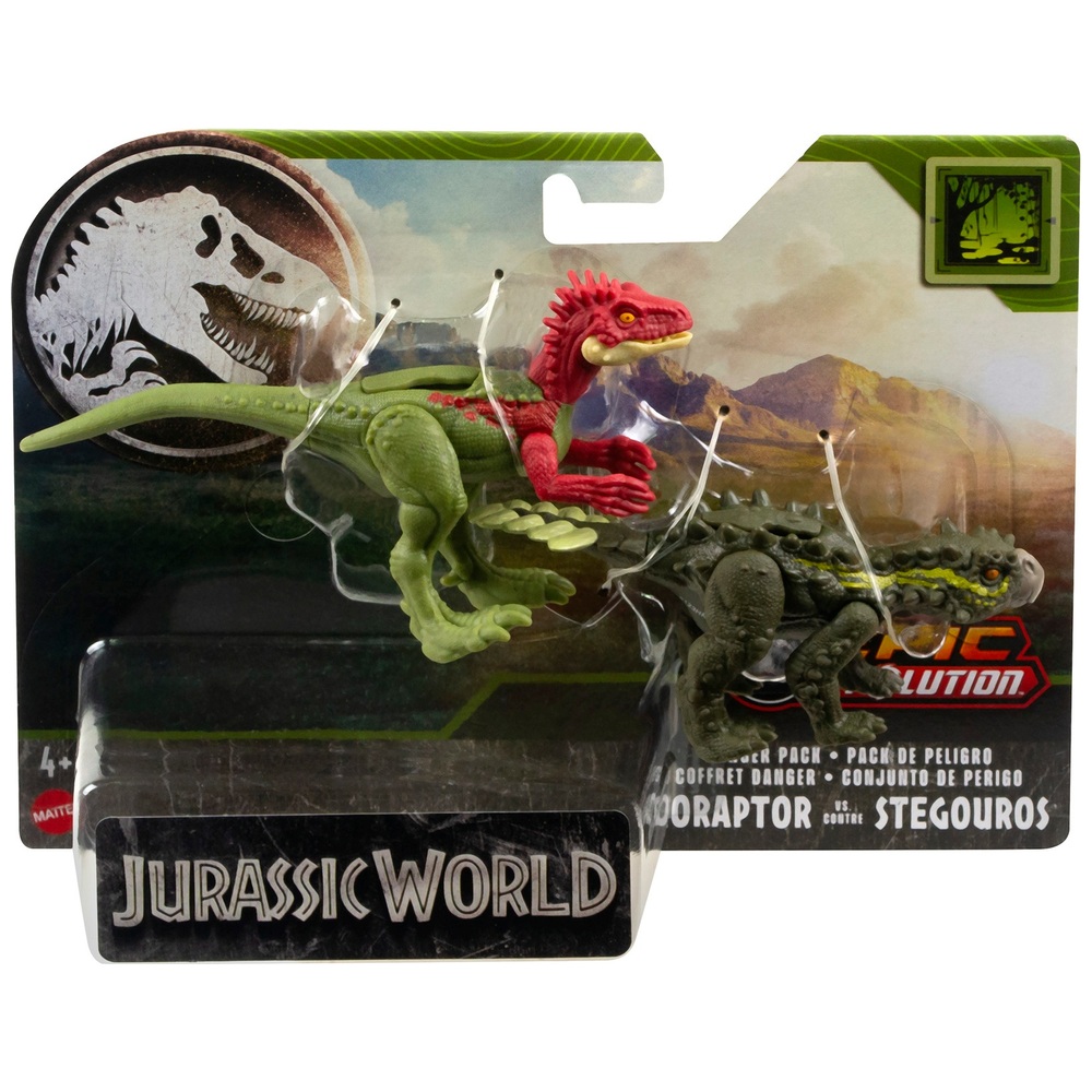 Jurassic World Danger Pack Eoraptor vs. Stegouros Action Figures