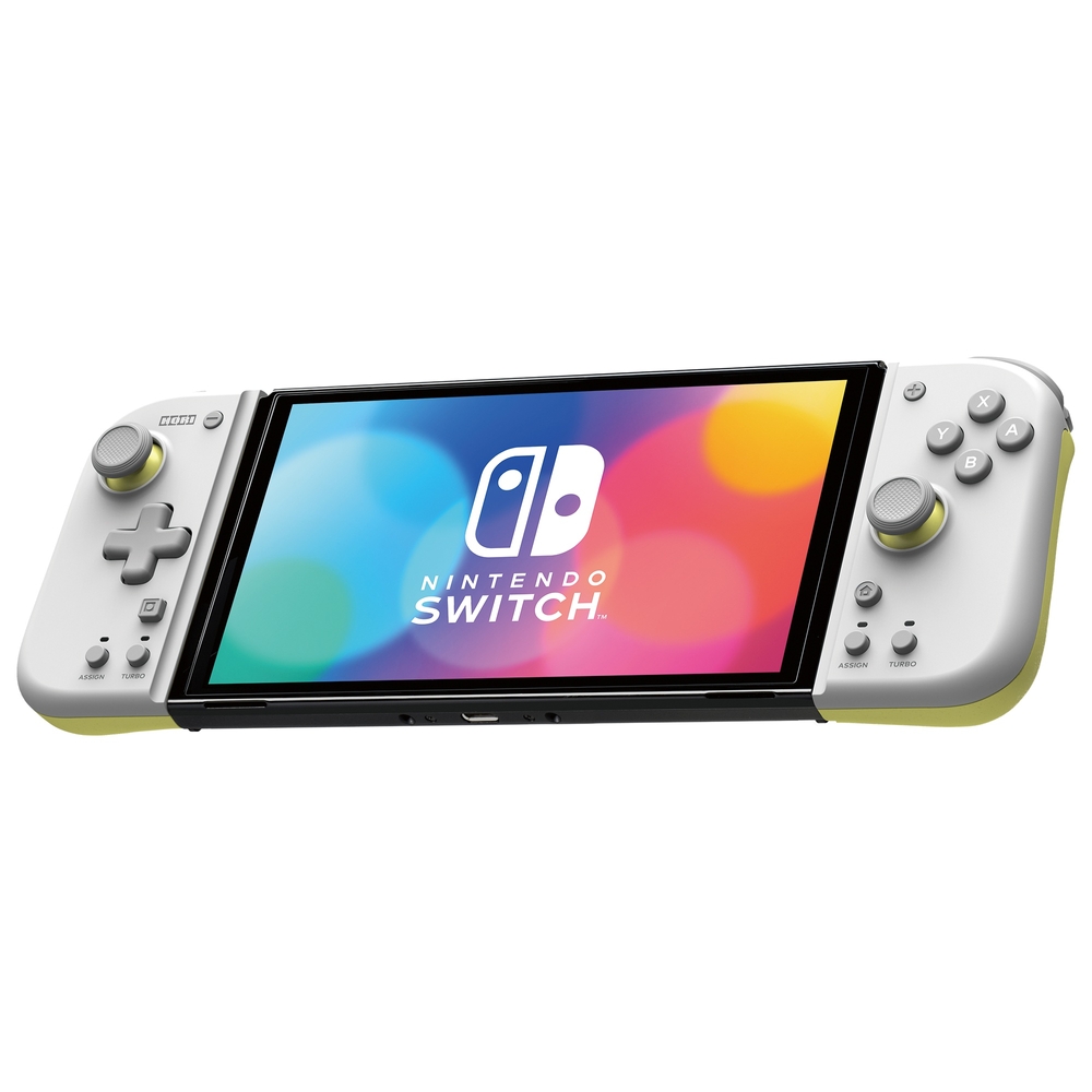 HORI Split Pad Compact for Nintendo Switch and Nintendo Switch OLED - Light  Grey/Yellow