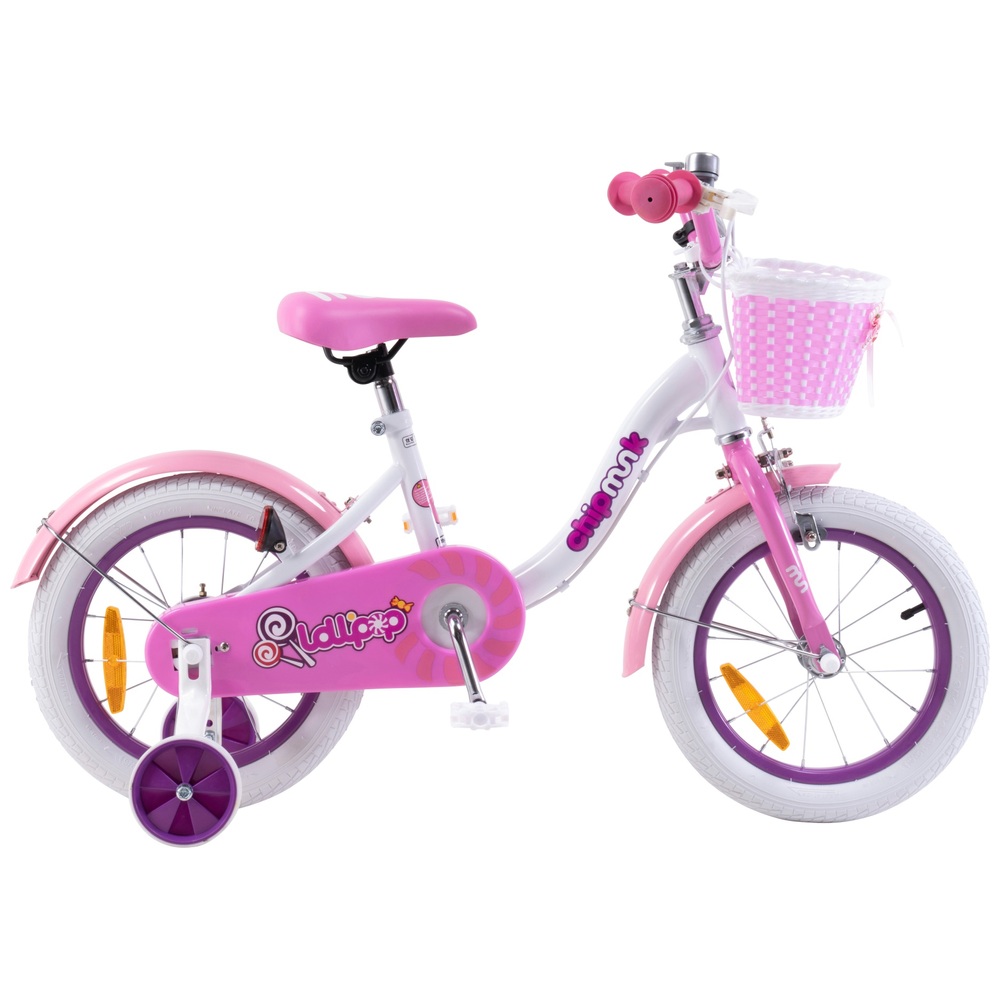 14 Inch Chipmunk Lollipop Bike White Pink Smyths Toys UK