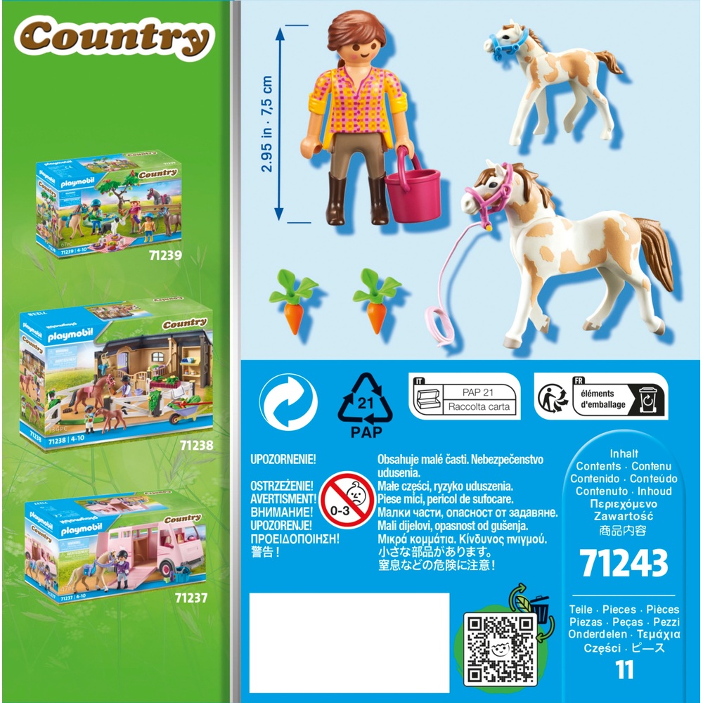 Onschuldig Roei uit Onvermijdelijk PLAYMOBIL Country 71243 Paard met veulen | Smyths Toys Nederland