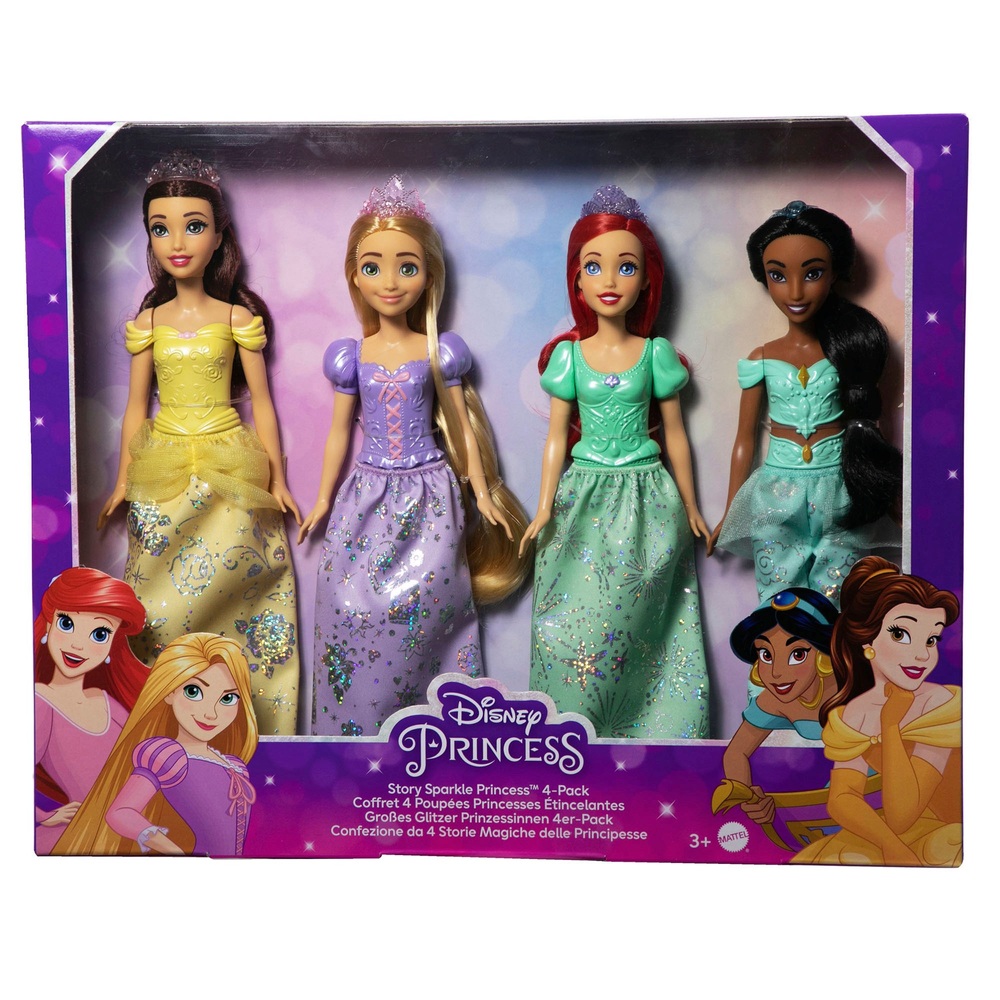 speer Foto onder Disney Prinses Set van 4 poppen met kleding en accessoires | Smyths Toys  Nederland
