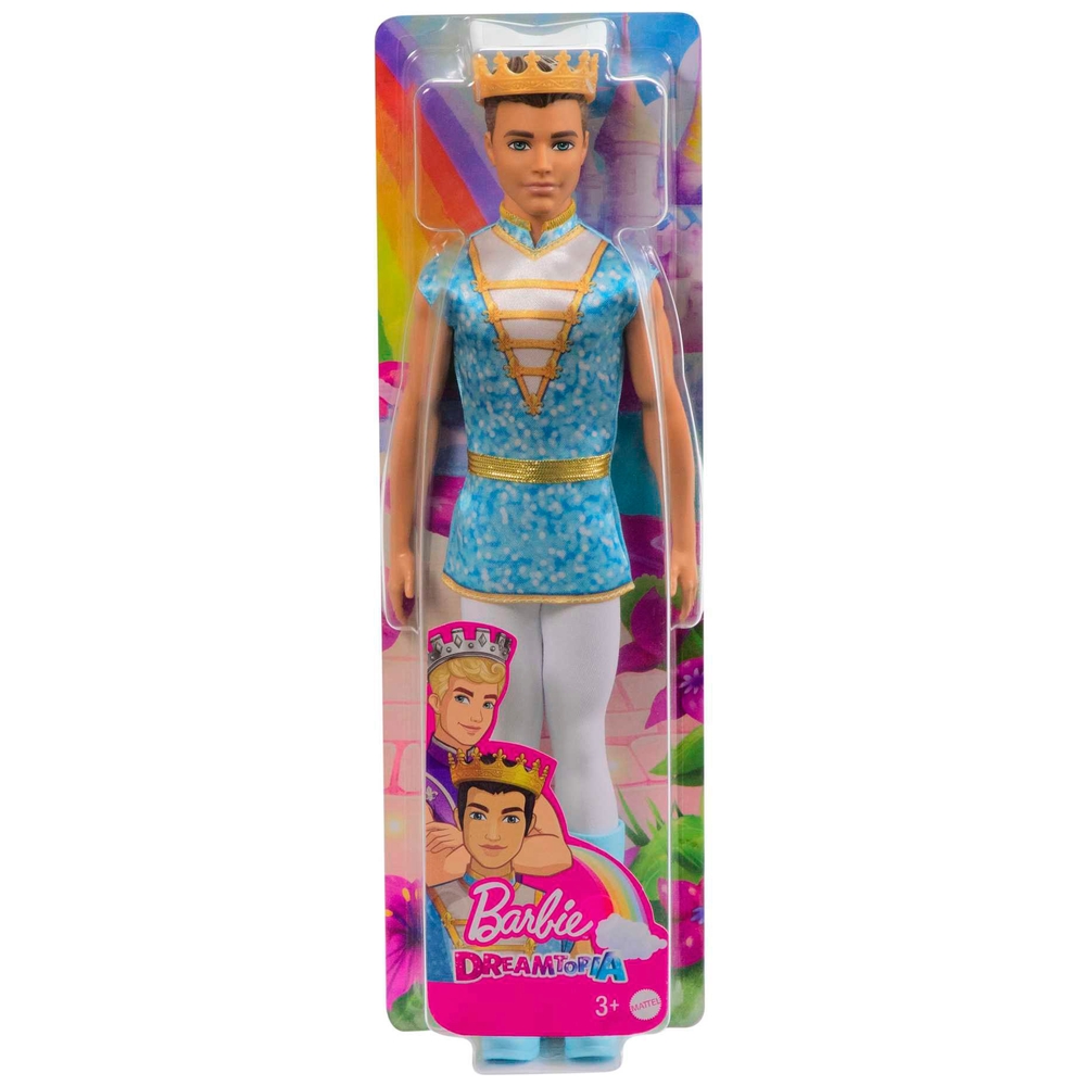 Okkernoot Onmogelijk foto Barbie Dreamtopia pop Royal Ken als prins met bruin haar | Smyths Toys  Nederland