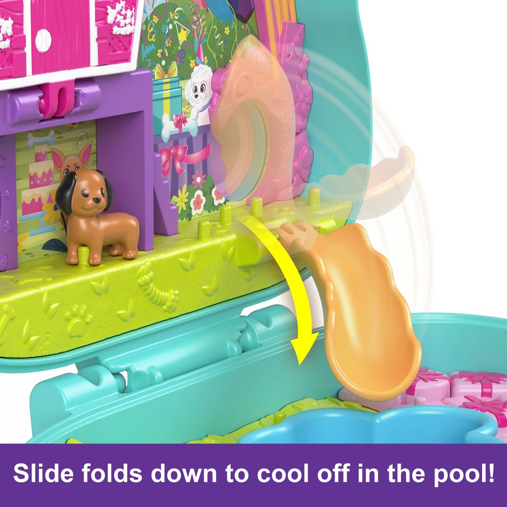 Polly Pocket Doggy Birthday Bash Compact Playset | Smyths Toys UK