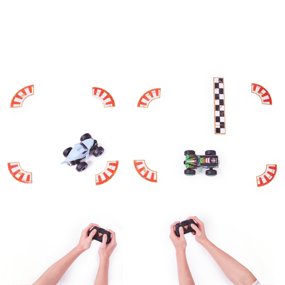 Monster Jam Grave Digger Vs. Megalodon Racing Rivals Remote Control