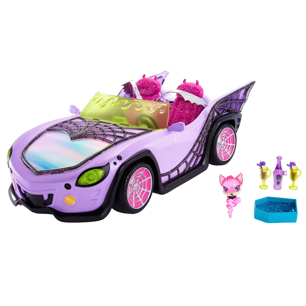 Monster High Auto Ghoul Mobil mit Zubehör lila