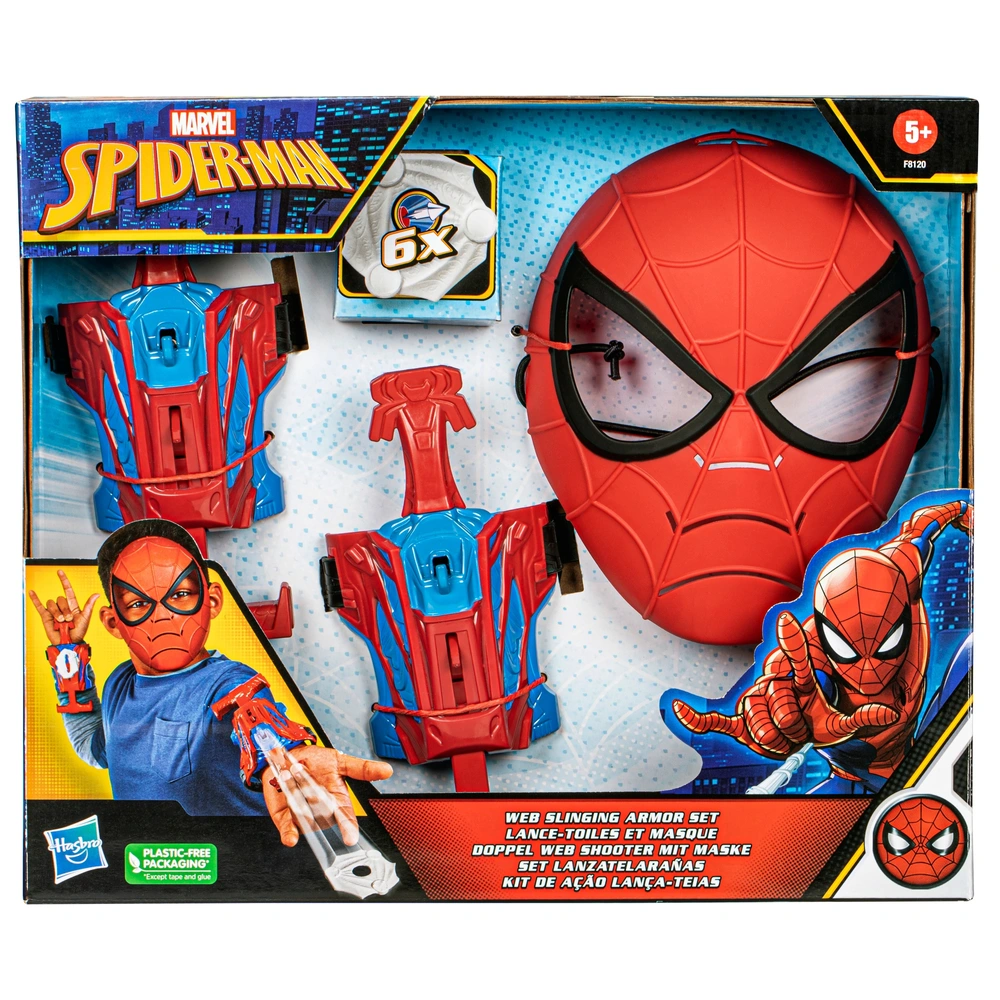Marvel Spider-Man Web Slinging Armour Set with Mask and Blasters