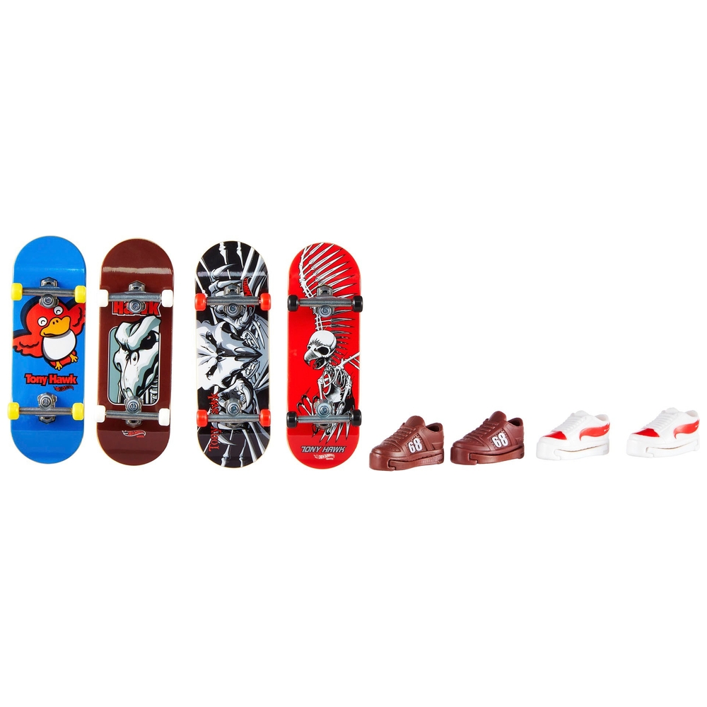 Uitdrukkelijk magneet Destructief Hot Wheels Skate Fingerboard Tony Hawk met Skate Schoenen 4 Pak Assorti |  Smyths Toys Nederland