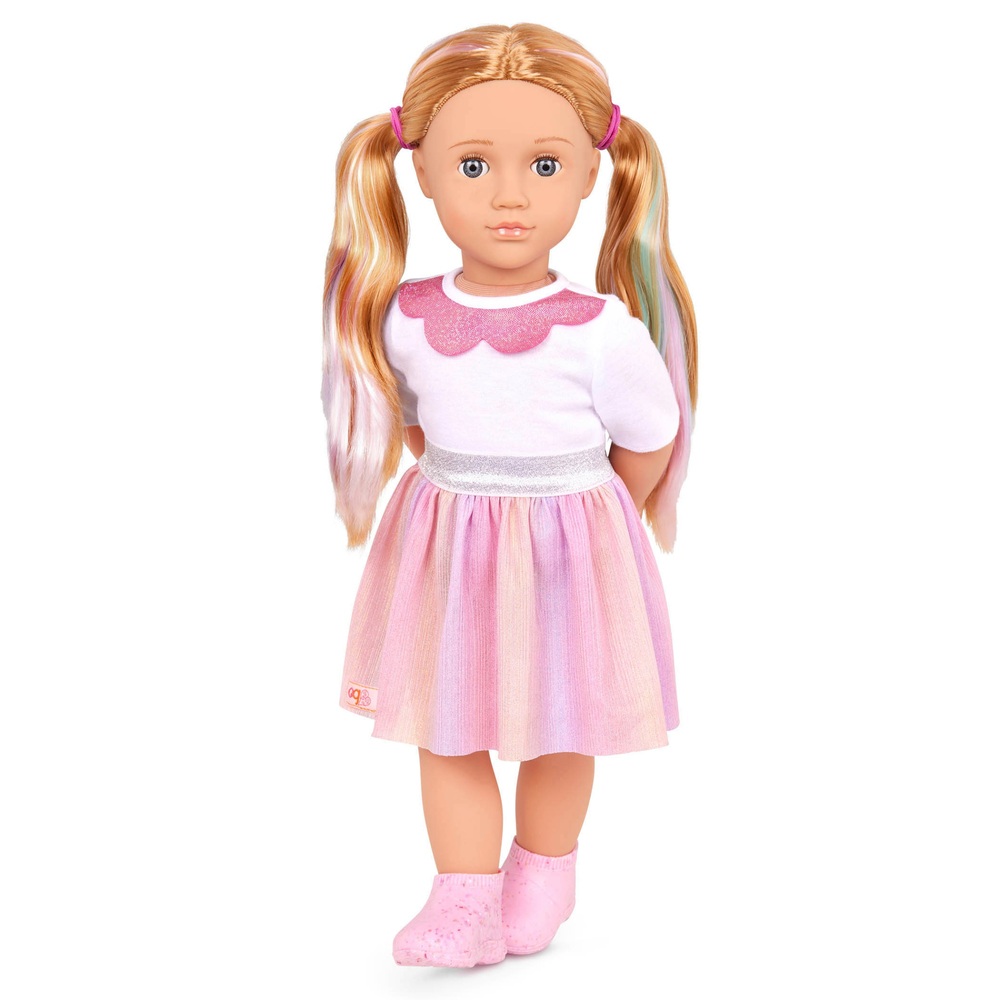 Our Generation - Doll w/ Multi Colored Hair, Rosa