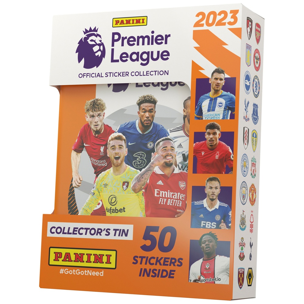 Panini Premier League 2023 Sticker Collection Pocket Tin | Smyths Toys UK