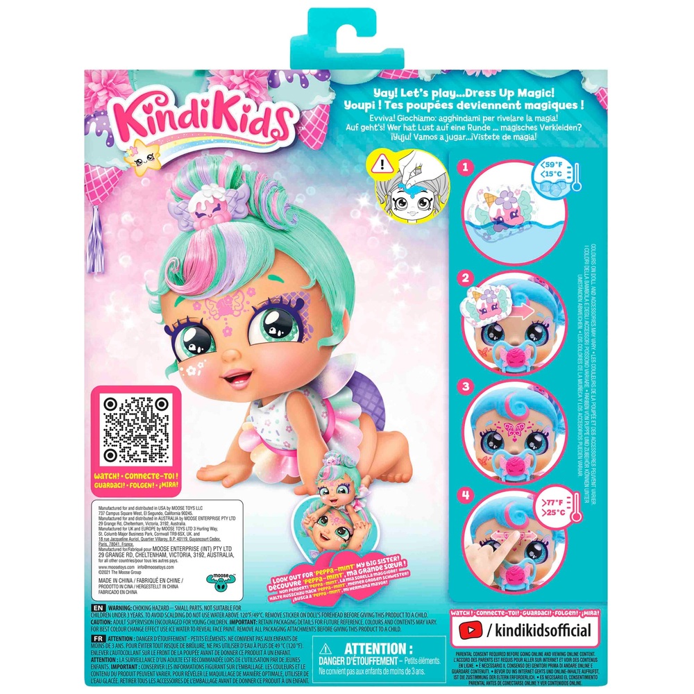 Kindi Kids Dress Up Magic Baby Sister Mimi Mint Pixie face paint Reveal ...